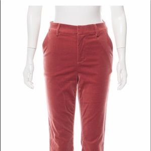 Frame velvet cropped pants